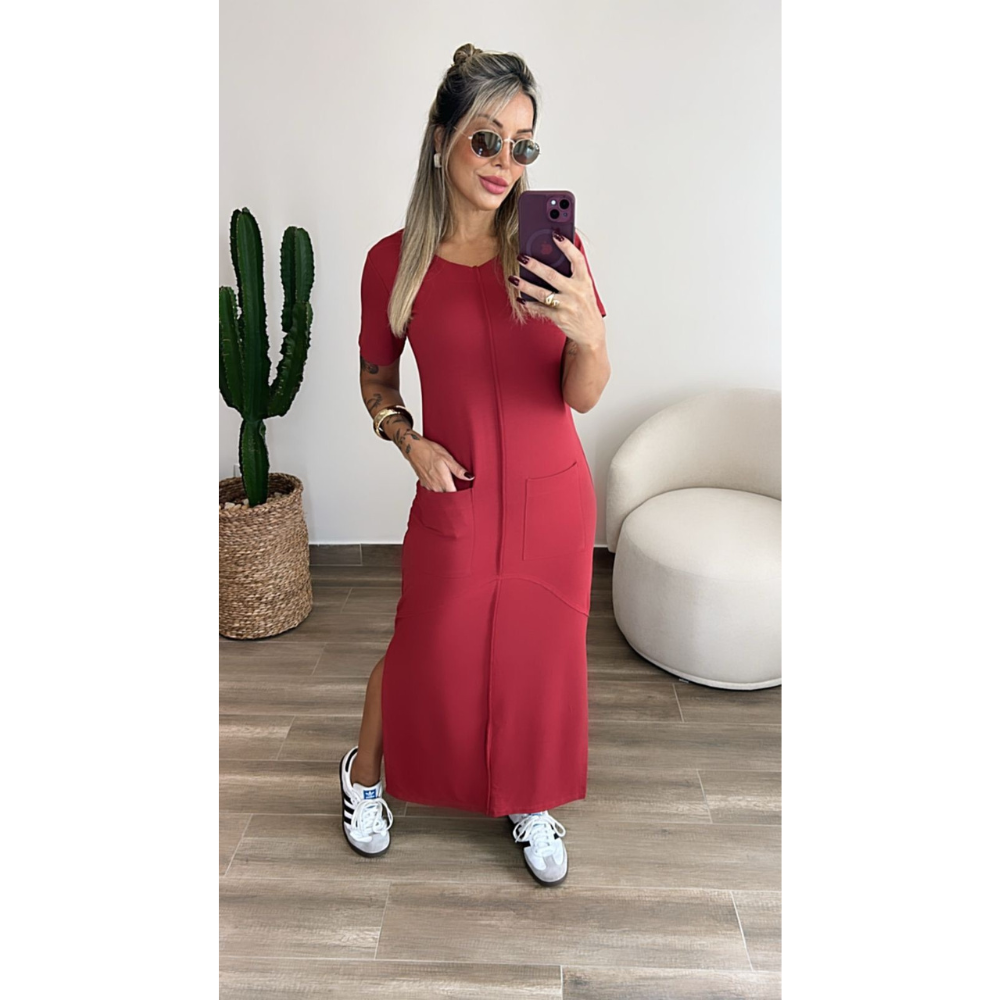 Vestido Feminino Casual Moletinho Viscose Leve