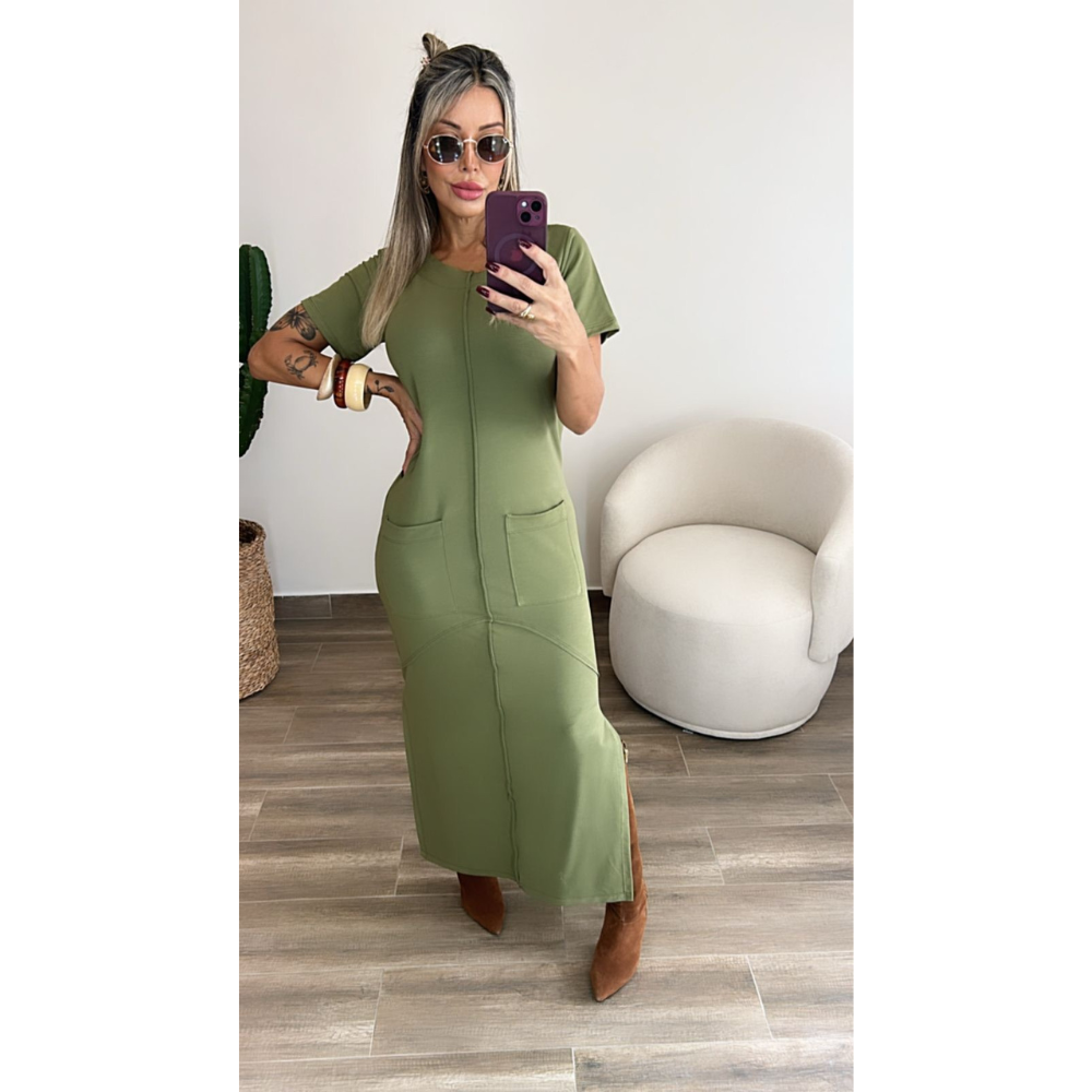 Vestido Feminino Casual Moletinho Viscose Leve