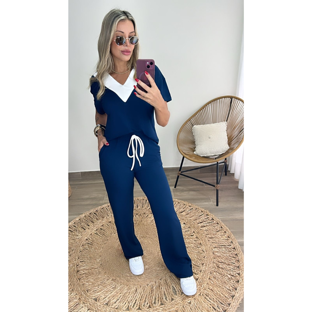 Conjunto Confortável Moletinho de Viscose Encorpado