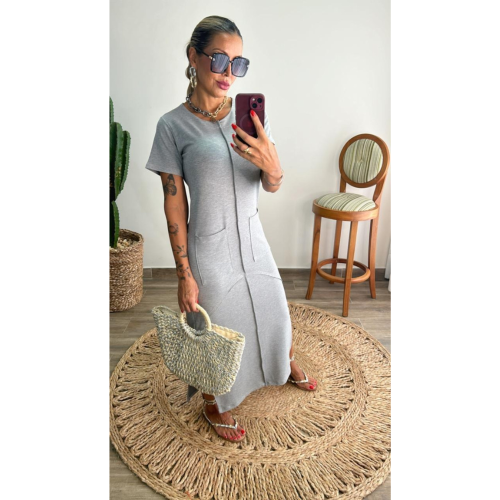 Vestido Feminino Casual Moletinho Viscose Leve