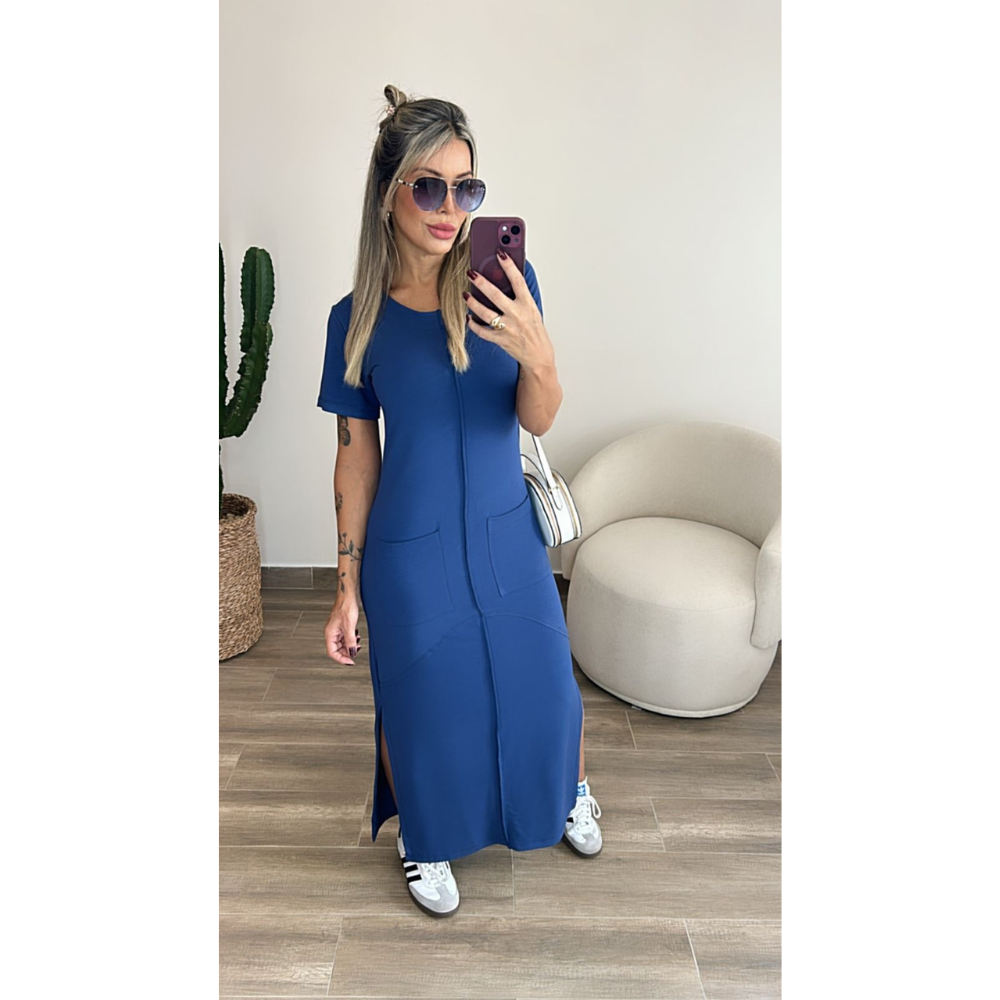 Vestido Feminino Casual Moletinho Viscose Leve
