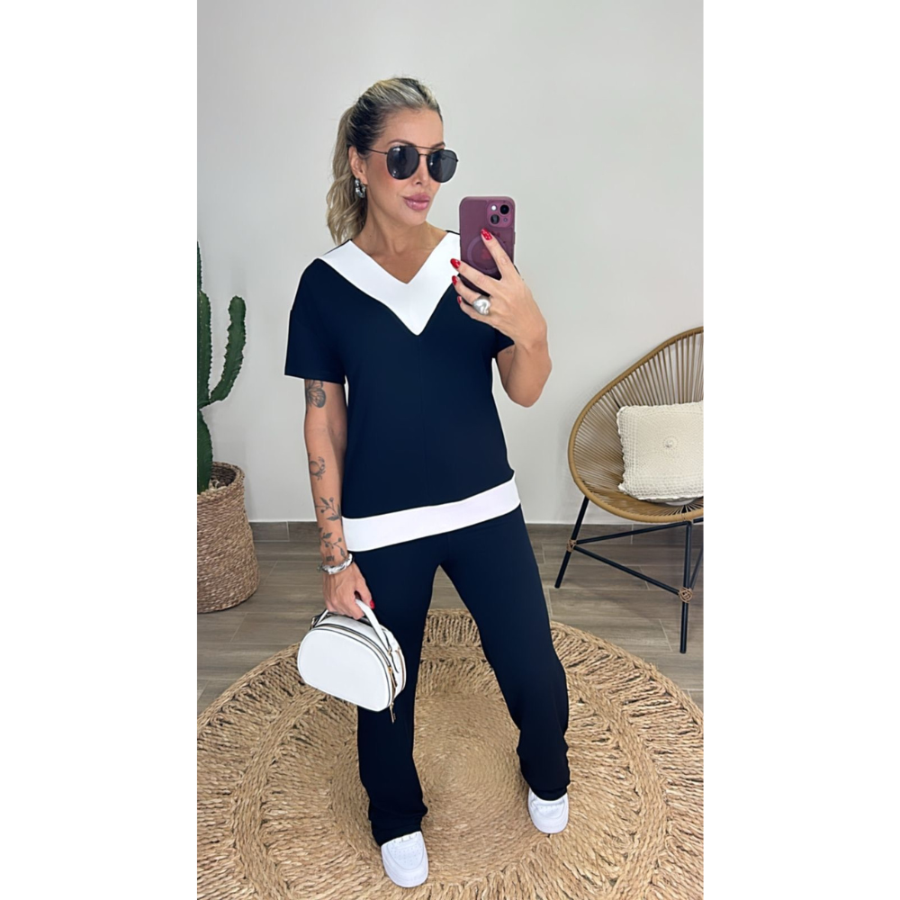 Conjunto Confortável Moletinho de Viscose Encorpado