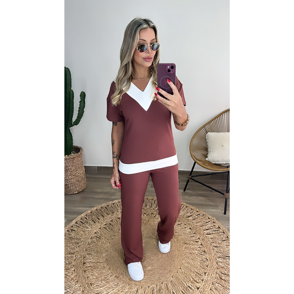 Conjunto Confortável Moletinho de Viscose Encorpado