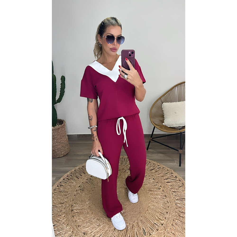 Conjunto Confortável Moletinho de Viscose Encorpado