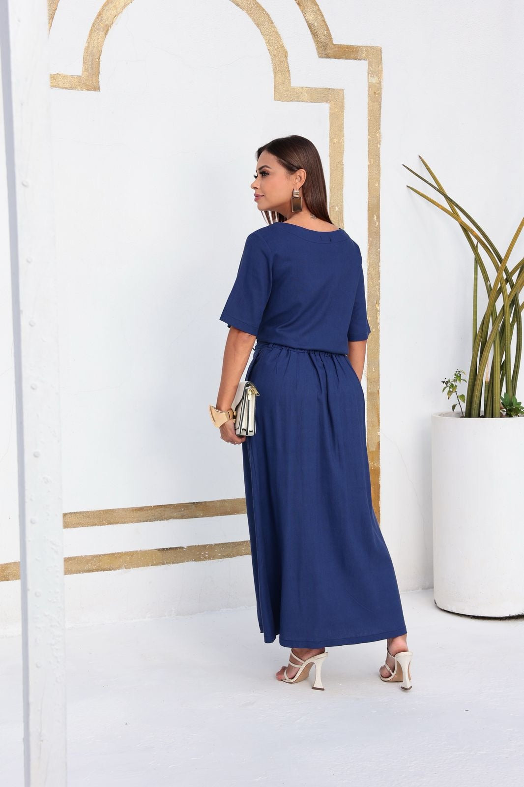 Conjunto Sofisticado Linho Viscose com Elastano
